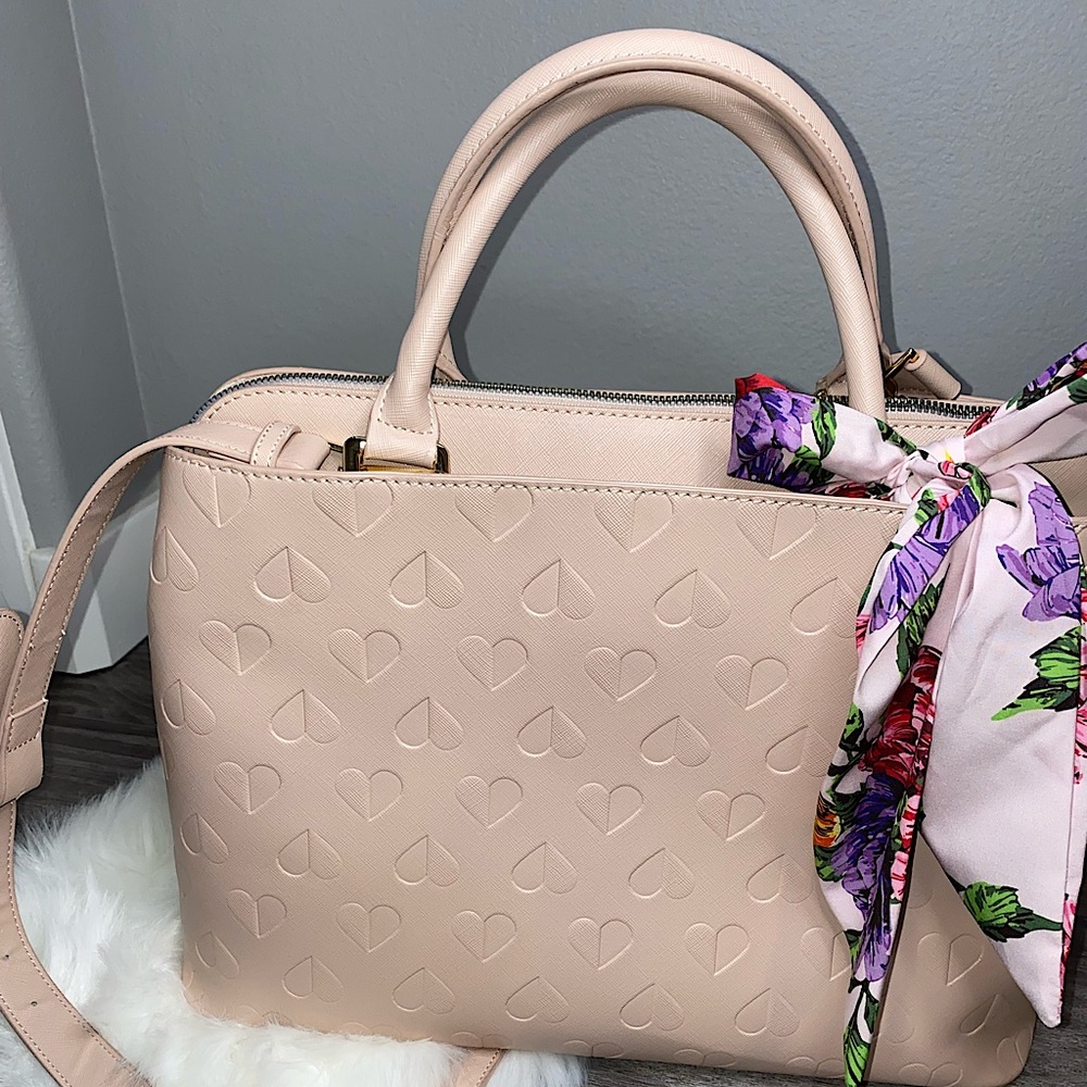 Betsey Johnson Tote | Pink with hearts